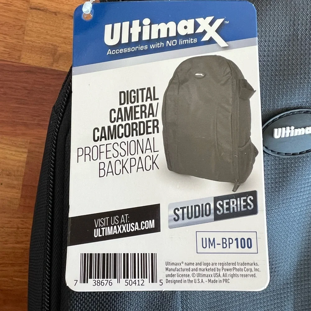New, never used Ultimaxx Camera/Camcorder Professional Backpack with tags